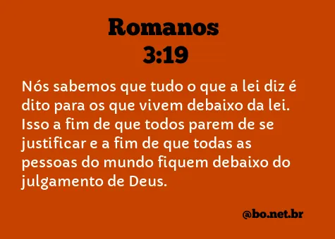 Romanos 3:19 NTLH