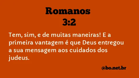 Romanos 3:2 NTLH