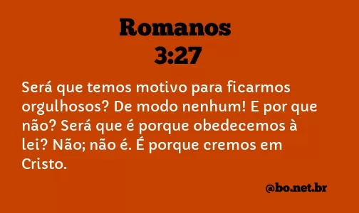 Romanos 3:27 NTLH