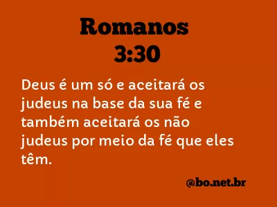 Romanos 3:30 NTLH