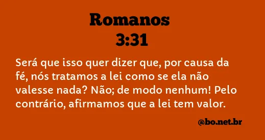 Romanos 3:31 NTLH