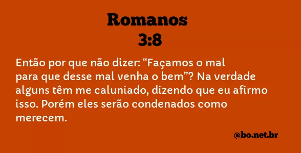 Romanos 3:8 NTLH