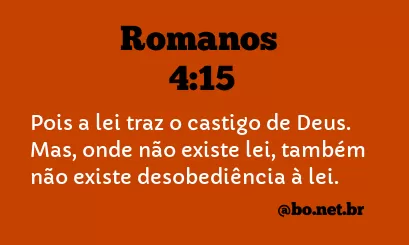 Romanos 4:15 NTLH