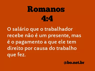 Romanos 4:4 NTLH