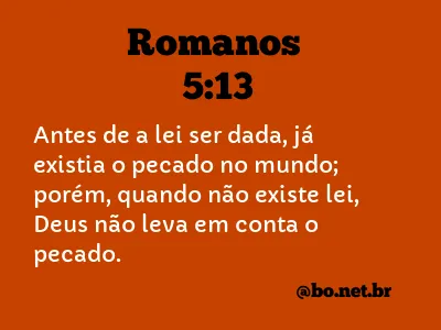 Romanos 5:13 NTLH