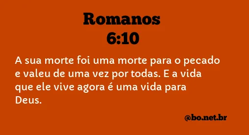 Romanos 6:10 NTLH