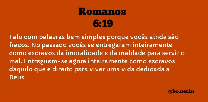 Romanos 6:19 NTLH
