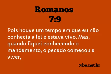 Romanos 7:9 NTLH