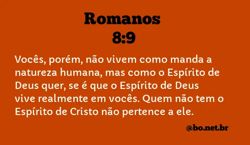 Romanos 8:9 NTLH