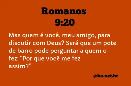 Romanos 9:20 NTLH