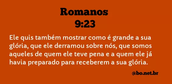 Romanos 9:23 NTLH