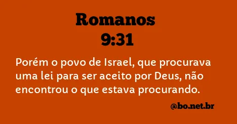 Romanos 9:31 NTLH