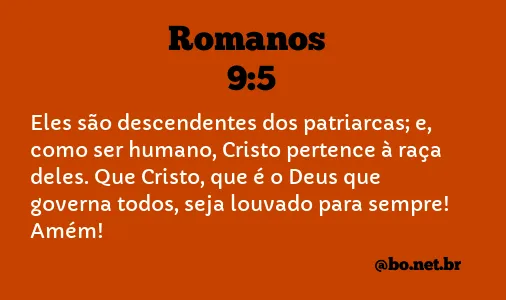 Romanos 9:5 NTLH