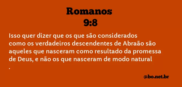 Romanos 9:8 NTLH