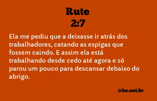 Rute 2:7 NTLH