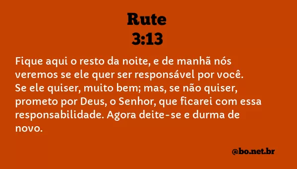 Rute 3:13 NTLH