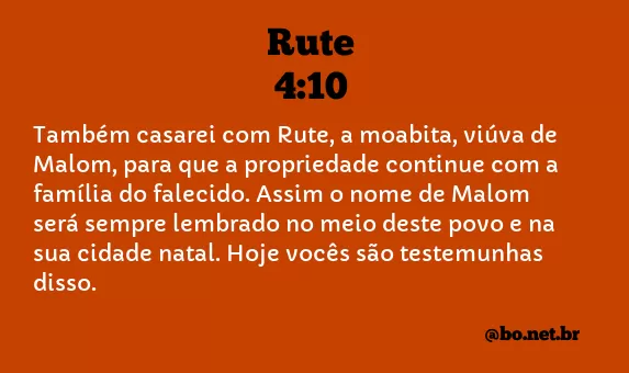 Rute 4:10 NTLH