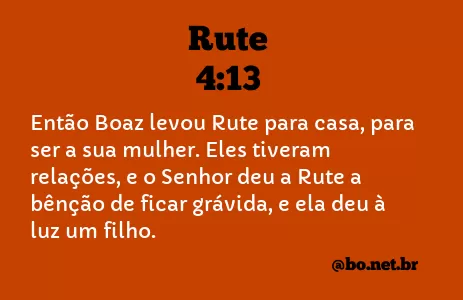 Rute 4:13 NTLH