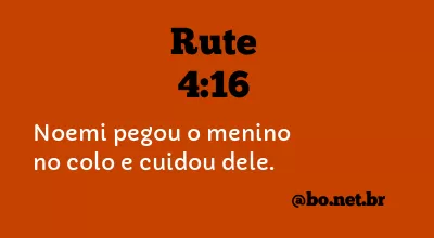 Rute 4:16 NTLH