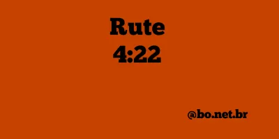 Rute 4:22 NTLH