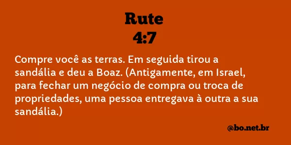 Rute 4:7 NTLH