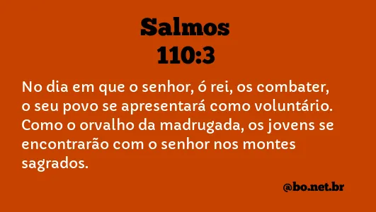 Salmos 110:3 NTLH