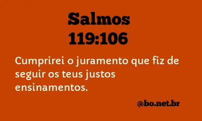 Salmos 119:106 NTLH