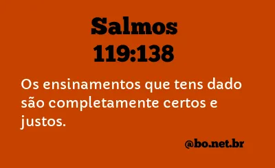 Salmos 119:138 NTLH