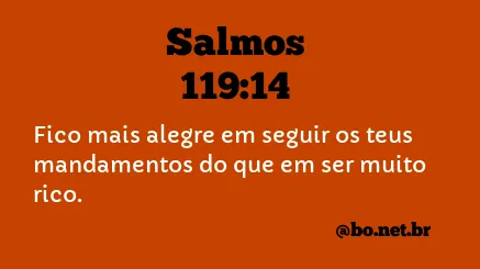 Salmos 119:14 NTLH