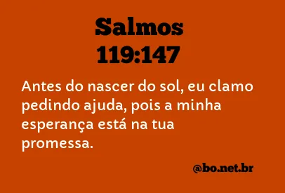 Salmos 119:147 NTLH