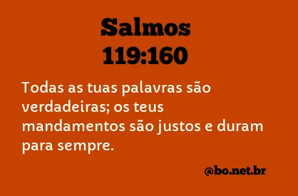 Salmos 119:160 NTLH