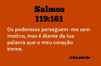 SALMOS 119:161 NVI NOVA VERSÃO INTERNACIONAL