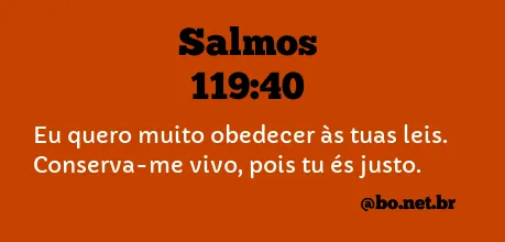 Salmos 119:40 NTLH