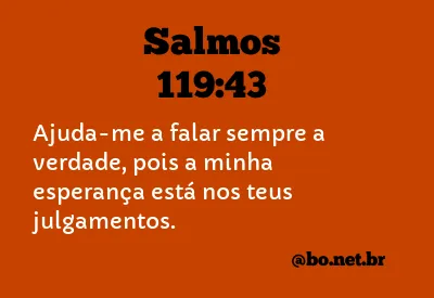 Salmos 119:43 NTLH