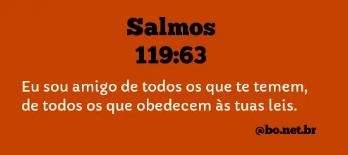 Salmos 119:63 NTLH