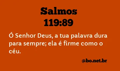 Salmos 119:89 NTLH