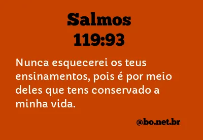 Salmos 119:93 NTLH