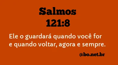 Salmos 121:8 NTLH