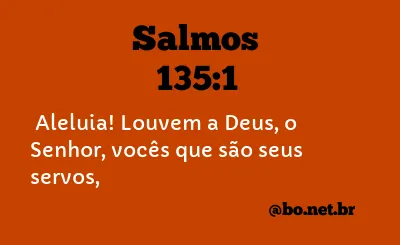 Salmos 135:1 NTLH