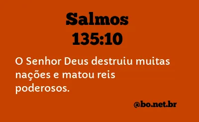 Salmos 135:10 NTLH