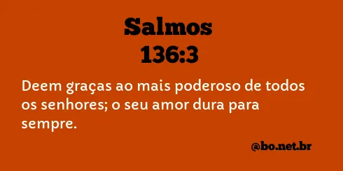 Salmos 136:3 NTLH