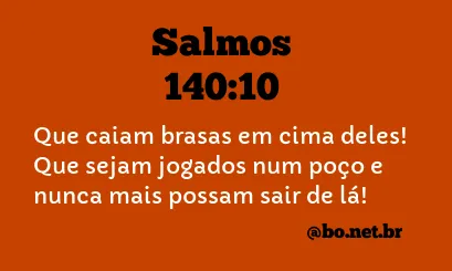 Salmos 140:10 NTLH