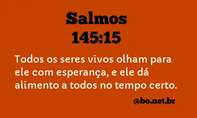 Salmos 145:15 NTLH