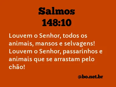 Salmos 148:10 NTLH