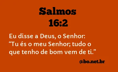 Salmos 16:2 NTLH