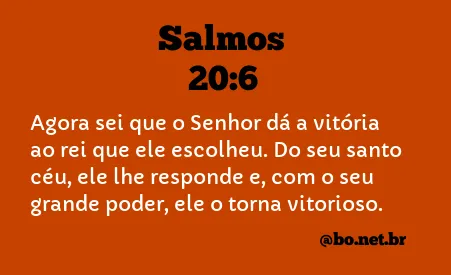 Salmos 20:6 NTLH