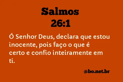 Salmos 26:1 NTLH