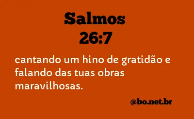 Salmos 26:7 NTLH