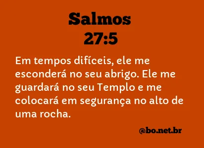 Salmos 27:5 NTLH