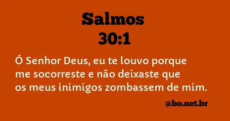 Salmos 30:1 NTLH